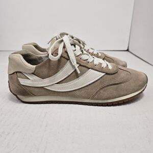 Vince Oasis Women's Size 8 New Camel White Foam Suede Running Shoes